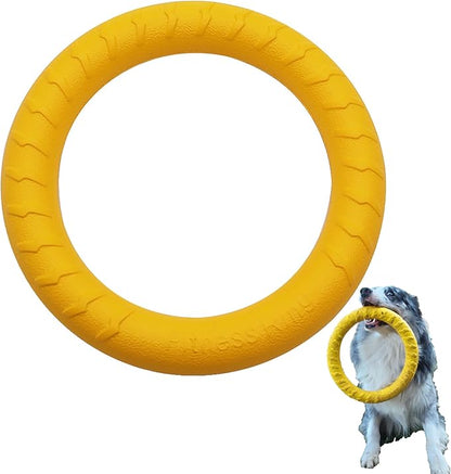 Dog Toys, Dog Chew Toys for Aggressive Chewers,Flying Discs for Medium/Large Breeds. Floating Dog Ring Toys for Throwing, Catching, Grabbing. (Large)