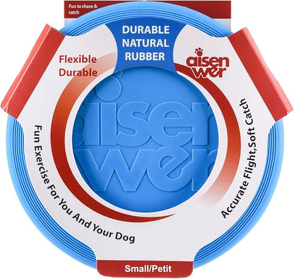 Dog Flying Disc - Durable Rubber Dog Toy for Fetch - Interactive Lightweight Flyer Dog Toys for Outdoor Playtime - Safer Disc for Healthy Activity - for Small/Medium Dogs