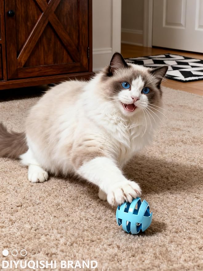 10-Pack Classic Cat Toys with Bell for All Breeds, Playtime Paradise (1.5'' - 2.2'')