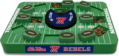 Pets First NCAA Mississippi (Ole Miss) Large Puzzle Toy - Interactive Dog Treat & Slow Feeding Toy