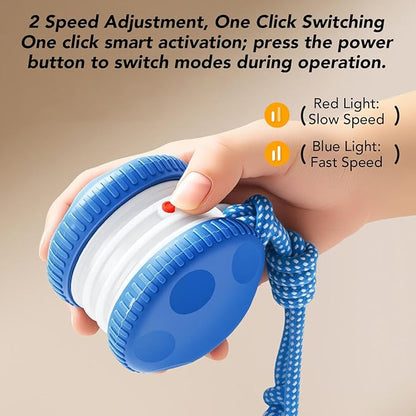 Interactive Dog Toy, Random Electric Automatic Moving and Rolling Ball with Rope, for Small Medium Large Dogs