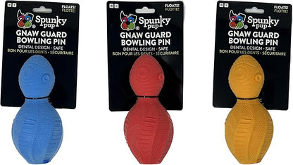 Spunky pup Gnaw Guard Toy, Bowling Pin 1-Pack (Colors May Vary)