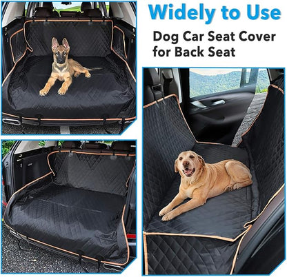 Dog Car Seat Cover Waterproof Non-Slip Hammock Back Seat Cover Heavy Duty Pet Seat Covers for Cars Trucks and SUVs