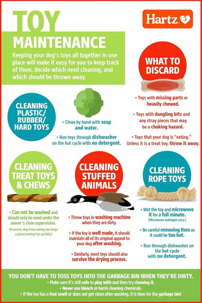 HARTZ Dura Play Soft Dog Bone Toy, Assorted Colors, 1 Ea, for Medium breeds