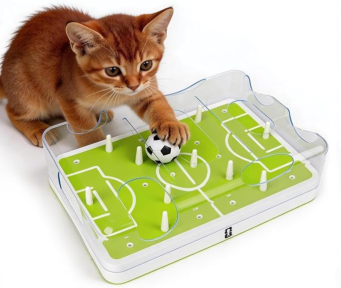 Official FIFA World Cup 2026 Edition - Interactive Cat Puzzle Feeder & Slow Feed Toy – Mental Stimulation Treat Dispenser Maze for Indoor Cats, Enrichment & Cat Food Toy, Football Fan Gift