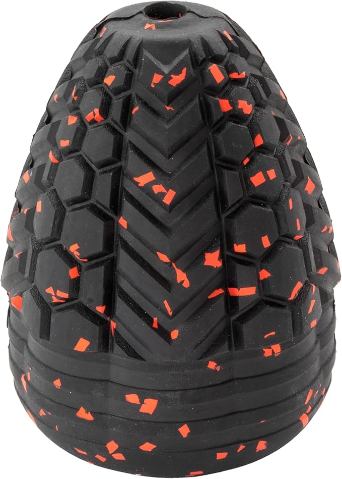 Chew King Supreme Durable Rubber Dog Toy for Aggressive Chewers, Treat-Dispensing Heavy-Duty Chew Toy with Safety Air Vent, Interactive Dog Toy for Training & Enrichment, Medium 3.2" x 2.5"