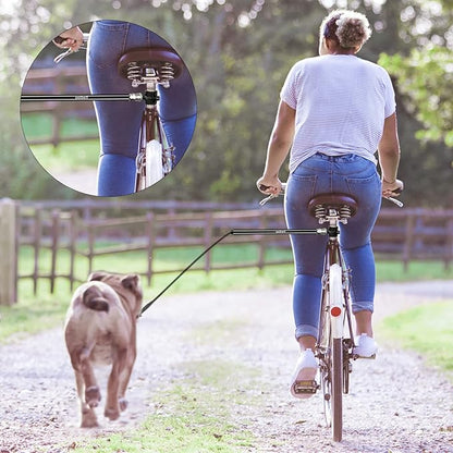 Dog Bike Leash -Dog Hands Free Leas | Attachment | Bike Leash Attachment | with Quick Connect Mechanism | Safety Fit for Outdoor | Easy to Installation and Removal,2Years Warranty Black