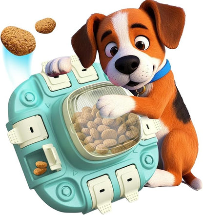 Slow Feeder Dog Bowl & Interactive Puzzle Toy - 3-in-1 Mental Stimulation Game with Treat Dispenser | Non-Slip Durable Design for Small Medium Large Dogs | Anti-Choking Food Maze & Easy Cle