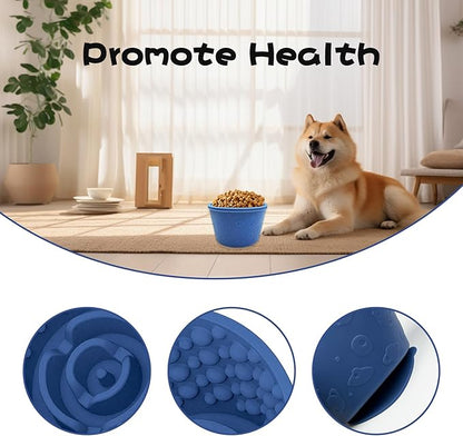 Dog Lick Bowls,Slow Feeding Dog Bowl,Non-Slip Dogs Treat Bowl,Puppy Slow Feeder for Relieving Concentration,Lick Bowls for Pet(L)