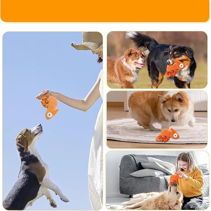 Bzonsmart Squeaky Dog Toys: Plush Soft Toys with Soft Fabric.Dog Chew Toys for Puppy, Small, Medium, Large Dogs