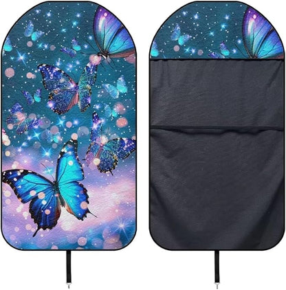 Coldinair Galaxy Butterfly Towel Waterproof Sweat Beach Seat Cover Universal for Car Truck SUV Seat for Dog or Workout,Non-Slip and Easy to Install