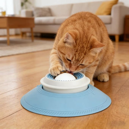 Dog Lick Sphere Spinner Anxiety Calming Sip Bowl with Roller Ball