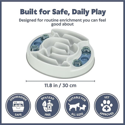 TRIXIE Slide & Feed Dog Activity Interactive Toy, Level 1 Food Puzzle Game, Brain Teasing Treat Dispenser, IQ and Mental Development Toy for Smart Dogs, Enrichment Toy for Boredom Busting