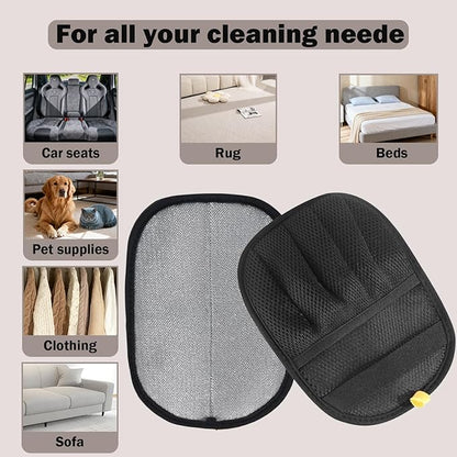 2Pcs Pet Hair Removal Glove with Electrostatic Technology, Pet Hair Gloves for Dogs and Cats, Washable Pet Hair Remover Tool for Sofas, Carpets, Car Seats and Bedding