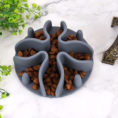 Slow Feeder Insert for Dogs & Cats, 3 Sizes Food-Grade Silicone Anti-Choking Puzzle Feeder, Non-Slip Suction Cup Design, Fits Most Bowls, Bloat Stop Pet Feeding Solution