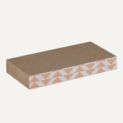 Amazon Basics Cat Scratching Post, Cat Scratch Pad for Indoor Cats with Catnip, Single Layer with Curve, 16.5 x 8.1 x 1.6 in, 2-Pack