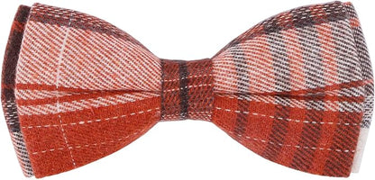 Faleela Soft &Comfy Bowtie Dog Collar,Detachable and Adjustable Bow Tie Collar,for Small Medium Large Pet (Large(Pack of 1), Orange)