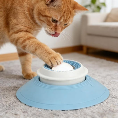 Dog Lick Sphere Spinner Anxiety Calming Sip Bowl with Roller Ball