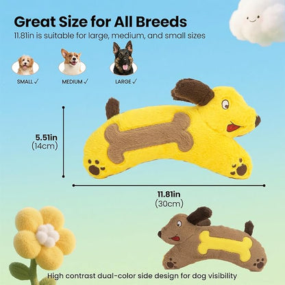 HGB Squeaky Dog Toys for Large Dogs, Tough Crinkle Stuffed Plush Chew Toys for Small Medium Large Dogs, Interactive Fetch Tug & Teething Big Dog Toys to Keep Them Busy