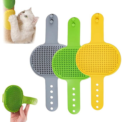 Silicone Grooming Strap Pad for Cats, 2025 New Cat Self Groomer Brush Adjustable Silicone Cat Self Groomer Brush, Multifunctional Cats Combs Massager for Cats Tree Furniture Sofa Chair Legs (Colorful)