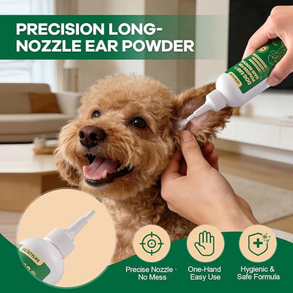 Dog Ear Powder for Hair Removal 30g – Gentle Zinc Oxide Ear Hair Removal Powder for Cleaner Ear Care, Moisture Absorption, Better Grip & Easy Grooming for Poodles, Schnauzers, Bichons and More