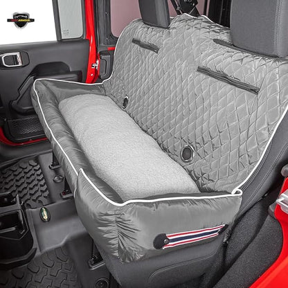 Seat Armour PetBed2GO Universal Gray, Large Pet Bed Cushion & Car Seat Cover, 52x20x7, 6lbs