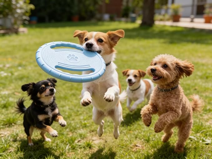 Dog Water Pool Toys, Floating Dog Beach Pull Flying Disc Fun Interactive Small Dog Toy for Small Dog, Water Toys for Dogs that Float Animal Birthday Gift