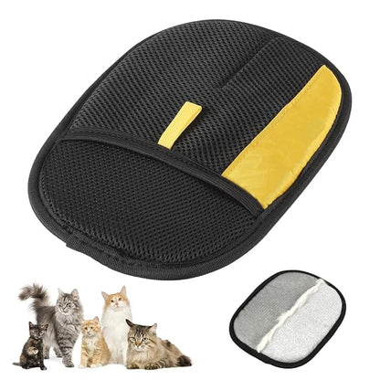 Pet Hair Removal Glove,Efficient Grooming Gloves for Cats & Dogs,Electrostatic Pet Hair Remover for Bed Sheets Couch Clothes Carpet Car Seat,Reusable Washable Hair Remover Gloves (Black/1pcs)