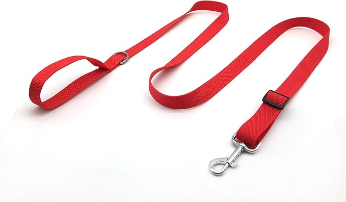 6FT Adjustable Dog Leash, Nylon Dog Leashes for Medium Large Dogs (Red)
