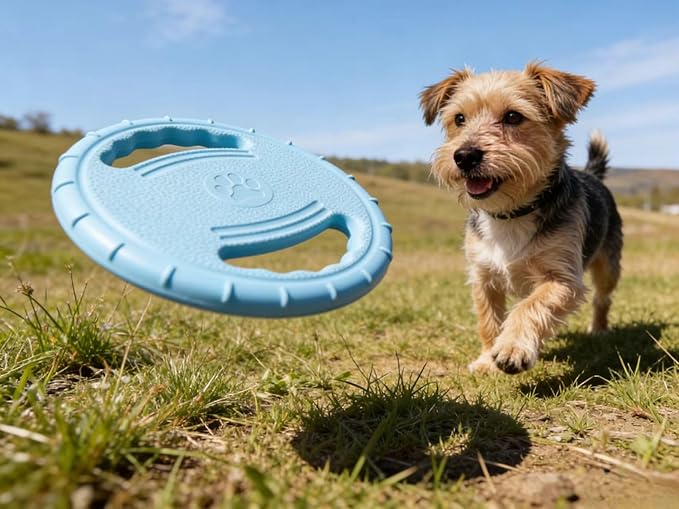 Dog Water Pool Toys, Floating Dog Beach Pull Flying Disc Fun Interactive Small Dog Toy for Small Dog, Water Toys for Dogs that Float Animal Birthday Gift
