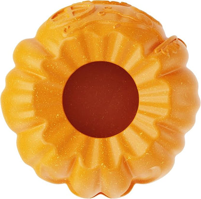 Pumpkin-Shaped Interactive Dog Toy for Dogs Multifunctional Food Dispenser, Frozen Lick Toy & Durable Chew Toy for Aggressive Chewers, Safe Nylon & Coffee Wood Fiber, Easy to Clean, Relieves Anxiety