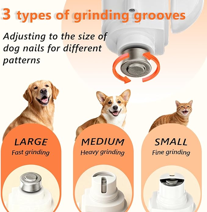 2-in-1 Pet Nail Clipper & Grinder with Dual LED Lights, USB Rechargeable, Electric Multi-Function Grinding, Quiet Operation with Splash Guard, Suitable for Small/Medium/Larg
