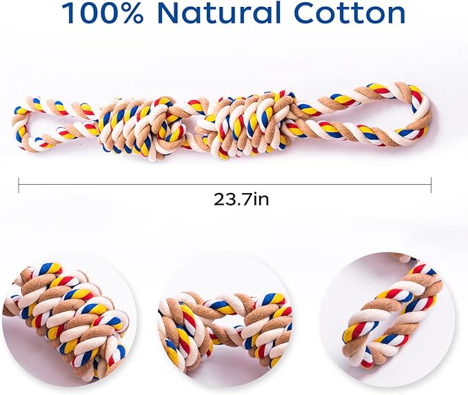 Aggressive Chew Rope Toys for Medium Large Dogs, Tooth Cleaning Chew Toys
