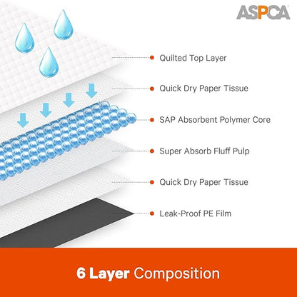 ASPCA Scented Puppy Pads, [50 Count], Dog Pee Pads for Training, Absorbent Potty Pads for Dogs, Quick-Drying Leakproof Large Dog Pads with Odor Control, 26"x30", XL Puppy Pads for Indoor/Outdoor Use