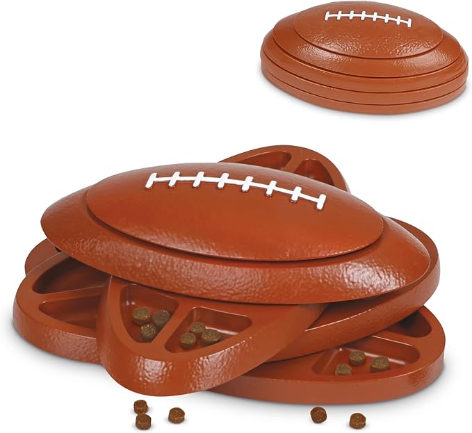 Brightkins Touchdown Time Treats Puzzle - Enrichment Puzzle Toys for Dogs Mental Stimulation, Gift for Puppies