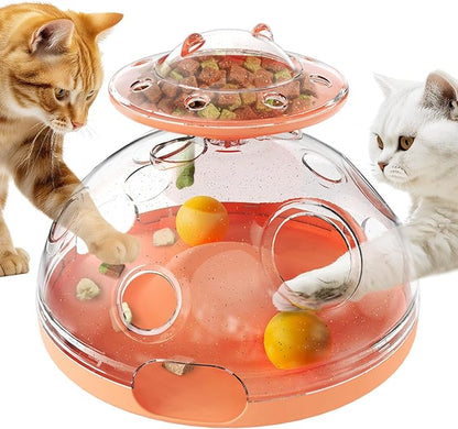 KADTC 2 Ways to Play - Large Size Cat Puzzle Toy, Treat Dispenser Toys & Foraging Balls For Indoor Cats Puzzles Feeder Kitten Enrichment Slow Feeding Interactive Brain-Teasing Game U.S. Brand & Design