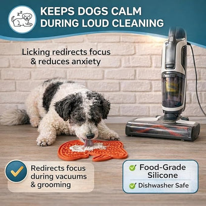 Calming Dog Lick Mat Set – Anxiety & Stress Relief Enrichment Toy – Multi-Surface Suction Slow Feeder for Dog Training and Desensitization