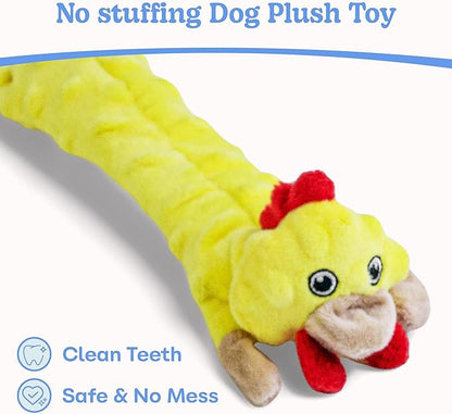 SHARLOVY Dog Squeaky Toys 5 Pack, Bubble Plush Puppy Teething Pet Toys, Crinkle No Stuffing Animals Dog Toy, Doggies Chew for Large Small Medium Breeds