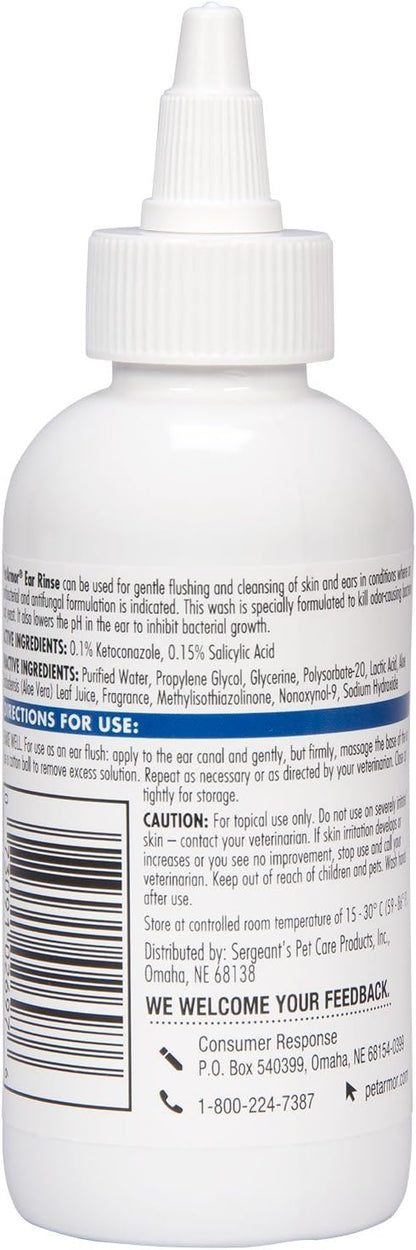 PetArmor Ear Rinse for Dogs & Cats, 4 oz (Pack of 2)