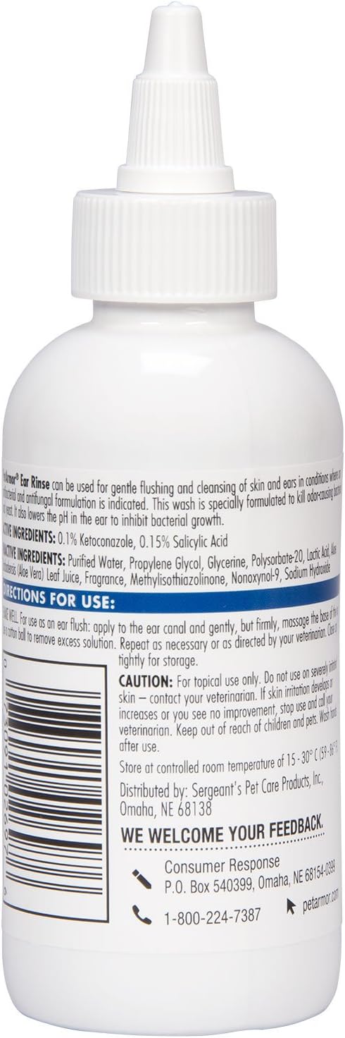 PetArmor Ear Rinse for Dogs & Cats, 4 oz (Pack of 2)