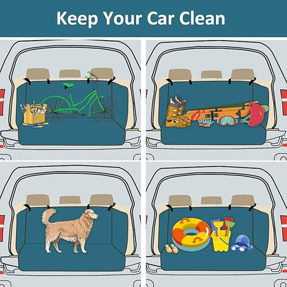 Petsfit SUV Cargo Liner for Dogs, Water-Resistant Scratchproof Dog Cover for Car with Side Flap, Durable Washable Dog Trunk Cover for SUV Against Dirt and Pet Hair, Large Size Universal Fit, Gray