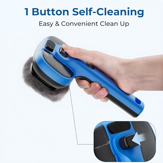 Pecute Cat Steam Brush, Self-Cleaning Steam Cat Brush with 2 Water Spray Modes, Large Capacity Tank, Steaming Renu Dog Brush for Shedding Massaging Grooming, Cool Mist Only