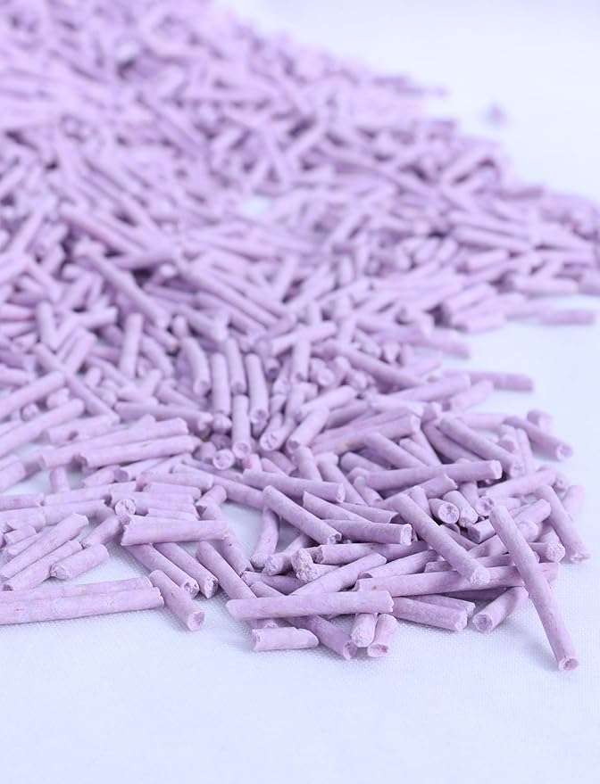 Tofu Cat Litter Lavender Scent 5.5 Lbs, Can Flush Down Toilets or drains, Low Tracking Cat Litter 2mm Pellets.