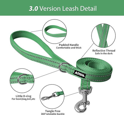 AIITLE Escape Proof Dog Harness - Step in Adjustable Dog Harness No Choke Over with Breathable Mesh and Quick-Release Buckle for All Weather- Outdoor Walking, Training for Medium Dogs Green XL