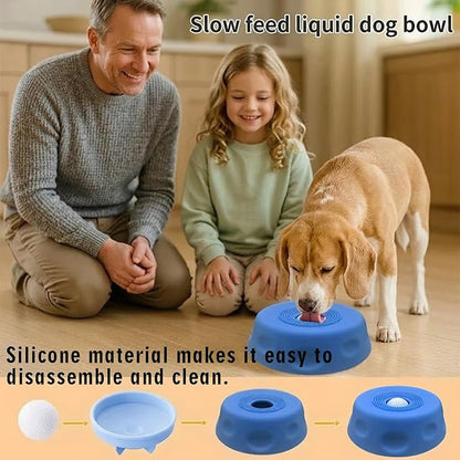 PuPa Paws Lick Bowl, Paw Calm Slow Feeder Dog Bowls for Liquid Treats, Interactive Non-Slip Dog Licking Toy Bowl, Enrichment Toy for Boredom & Anxiety Relief, Spatula & Cleaning Brush Set