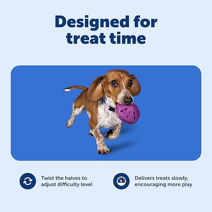 PetSafe Busy Buddy Twist'n Treat - BPA-Free Adjustable Meal Dispenser & Training Toy - Interactive Enrichment for Hard Chewers - Compatible with Hard & Smearable Treats - Helps Clean Teeth - Small