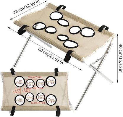 Iron Pet Grooming Hammock - 8-Hole Design Anti-Escaping Cats Sling | Polyester Cloth Kitten Grooming Hanger | for Cats Dogs Kitten Puppy Small Medium Large Breed Indoor Home Hair Cutting Ear Cleaning