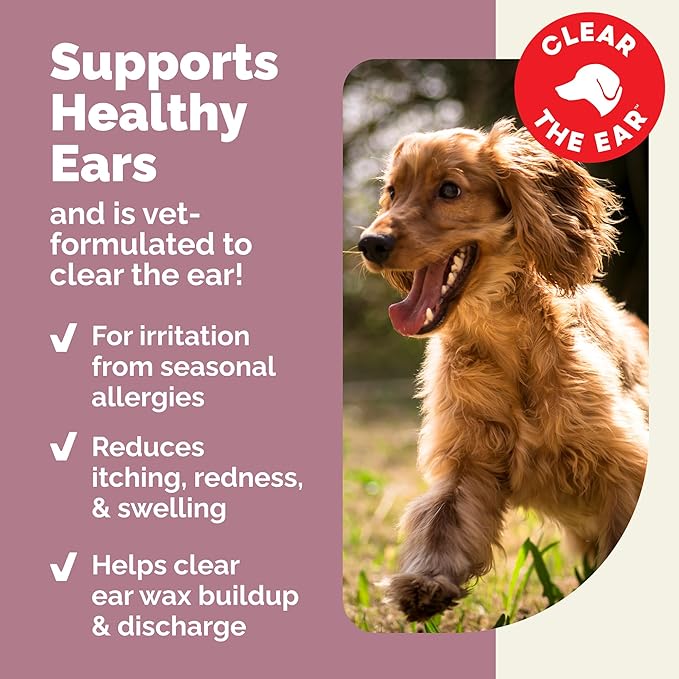 Vetnique Oticbliss Cat & Dog Ear Infection Treatment | Dog Ear Allergy Relief Drops, MicroSilver Yeast Infection Treatment for Dogs, Hydrocortisone for Itching, Redness Swelling (Ear Allergy Drops)