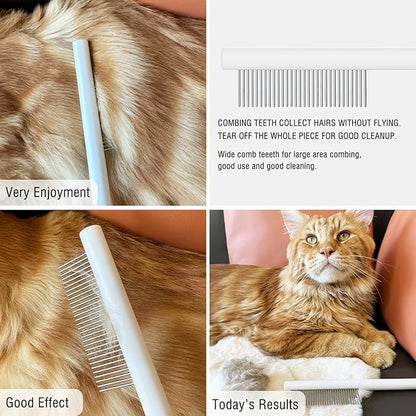 Cat comb dog comb, Pet Comb for Grooming Logh Haired Dog and Cat Comb, Removes and Prevents Matted Fur Brush, Stainless Steel Teeth Grooming Comb for Pet Cleaning Styling Hair