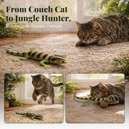 CiyvoLyeen Lizard Catnip Toys Chew Bite Resistant Toys for Indoor Cats Boredom Relief Teeth Cleaning Interactive Funny Cute Kitten Cat Lover Gifts Christmas Birthday Presents Set of 4